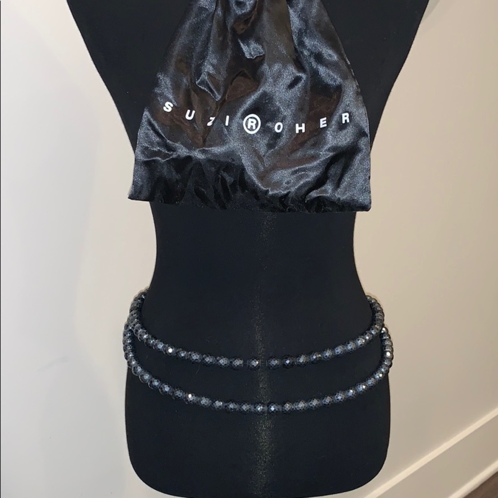 SUZI ROHER Two Strand Beaded Jewelry Belt